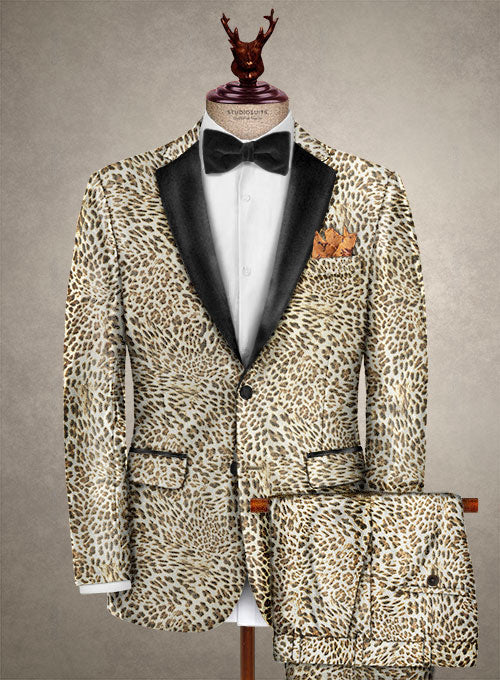 Italian Velvet Leopard Tuxedo Suit – StudioSuits