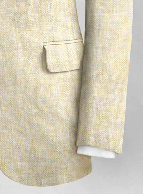 Italian Linen Summer Beige Jacket - StudioSuits