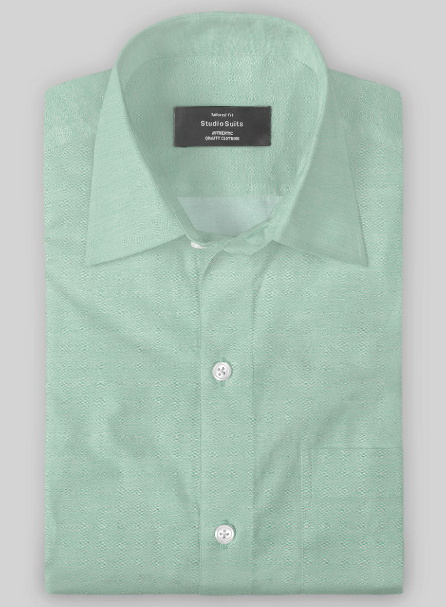 Italian Lombardo Fern Green Shirt - StudioSuits