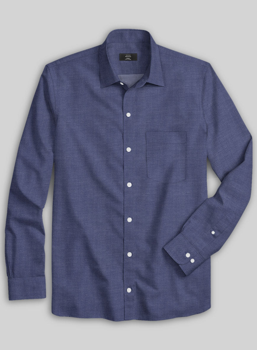 Italian Lombardo Indigo Blue Shirt – StudioSuits