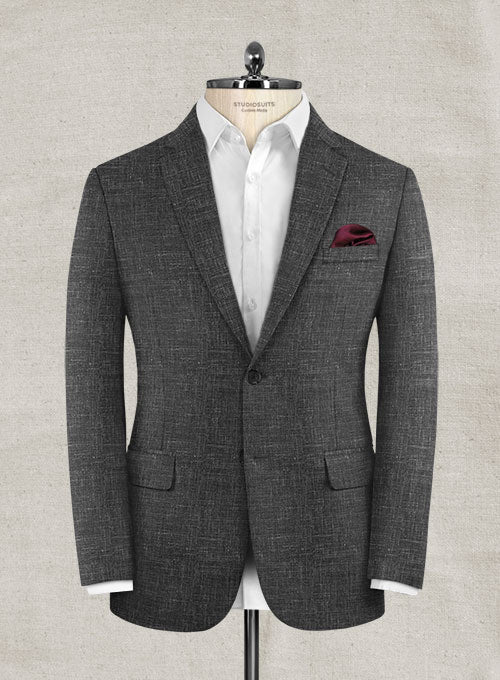Italian Murano Charcoal Wool Linen Suit – StudioSuits