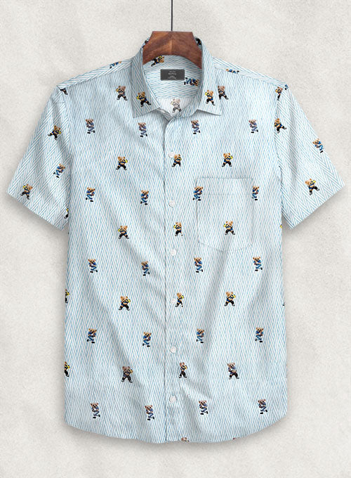 Italian Cotton Sporty Bear Shirt - StudioSuits