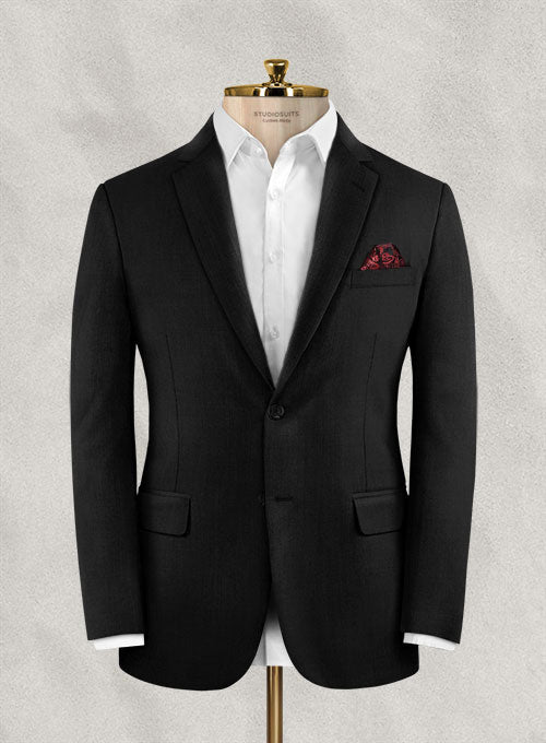 Italian Wool Black Jacket - StudioSuits