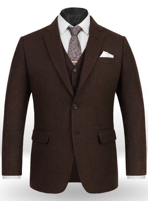 Light Weight Deep Brown Tweed Suit – StudioSuits