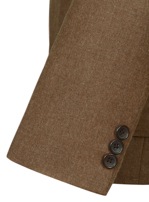 Mid Brown Flannel Wool Danish Style Sports Coat – StudioSuits