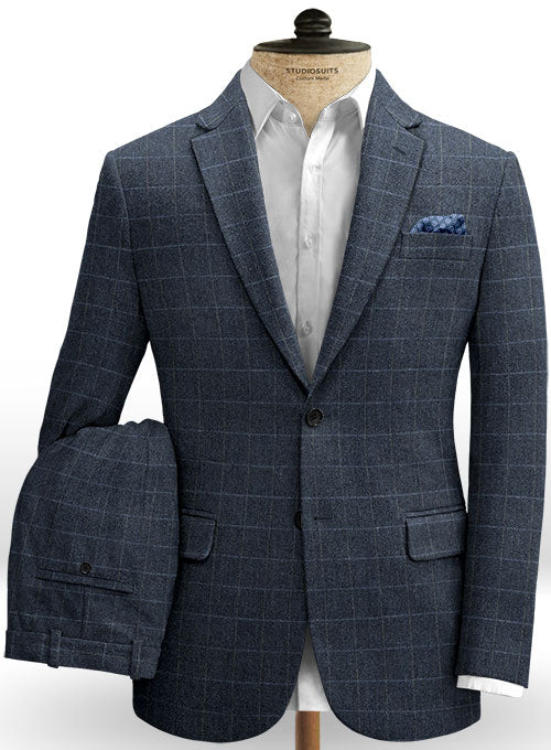 Midnight Blue Tweed Suit – StudioSuits