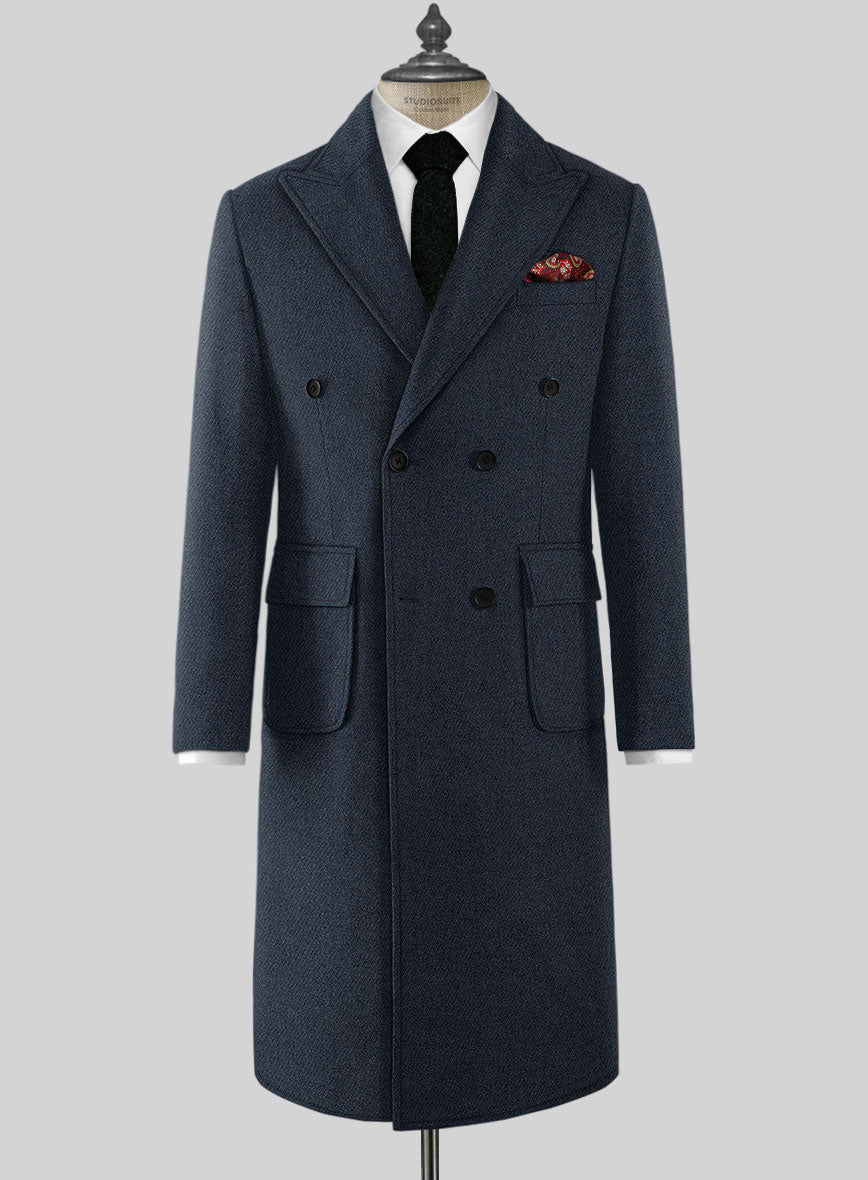 Musto Blue Heavy Tweed Overcoat – StudioSuits