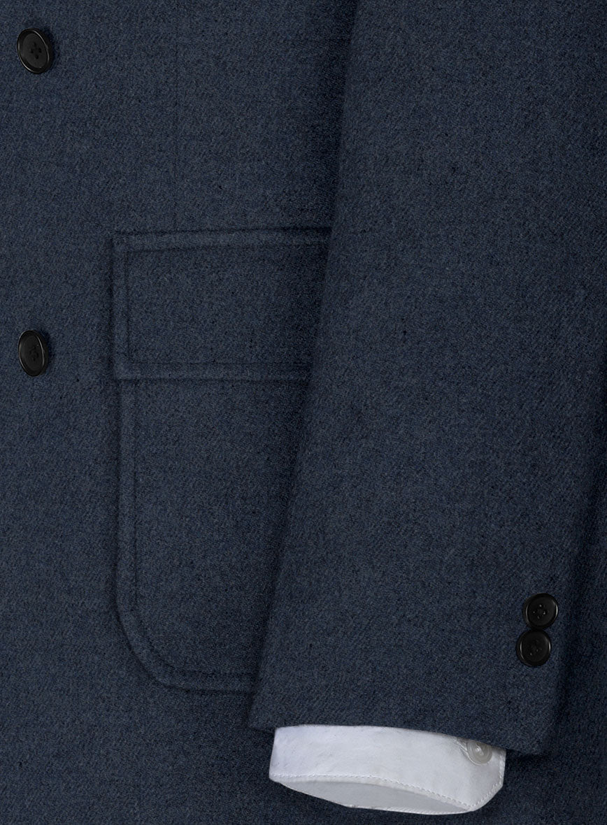 Musto Blue Heavy Tweed Overcoat – StudioSuits