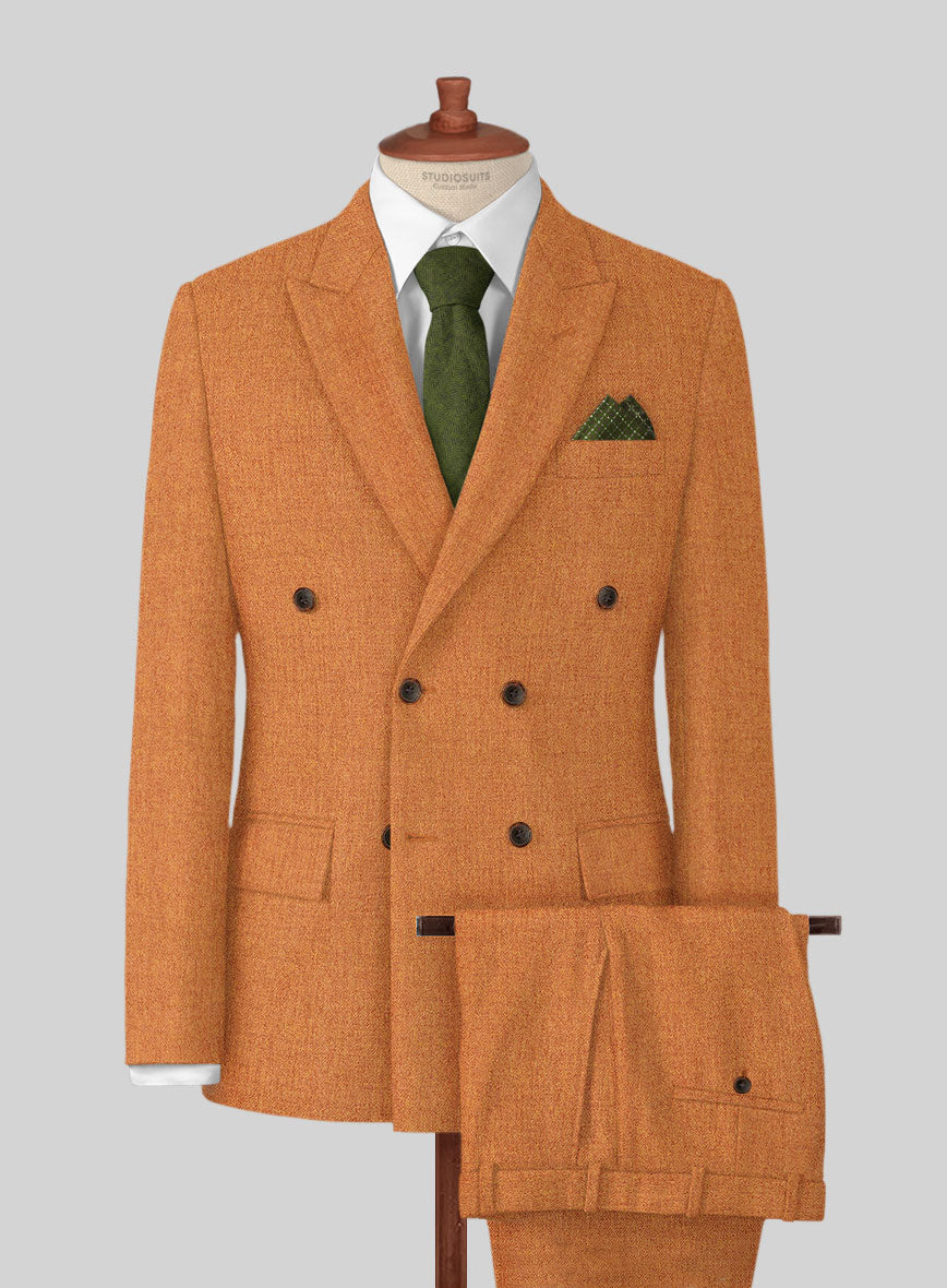 Naples Cocktail Orange Tweed Suit - StudioSuits