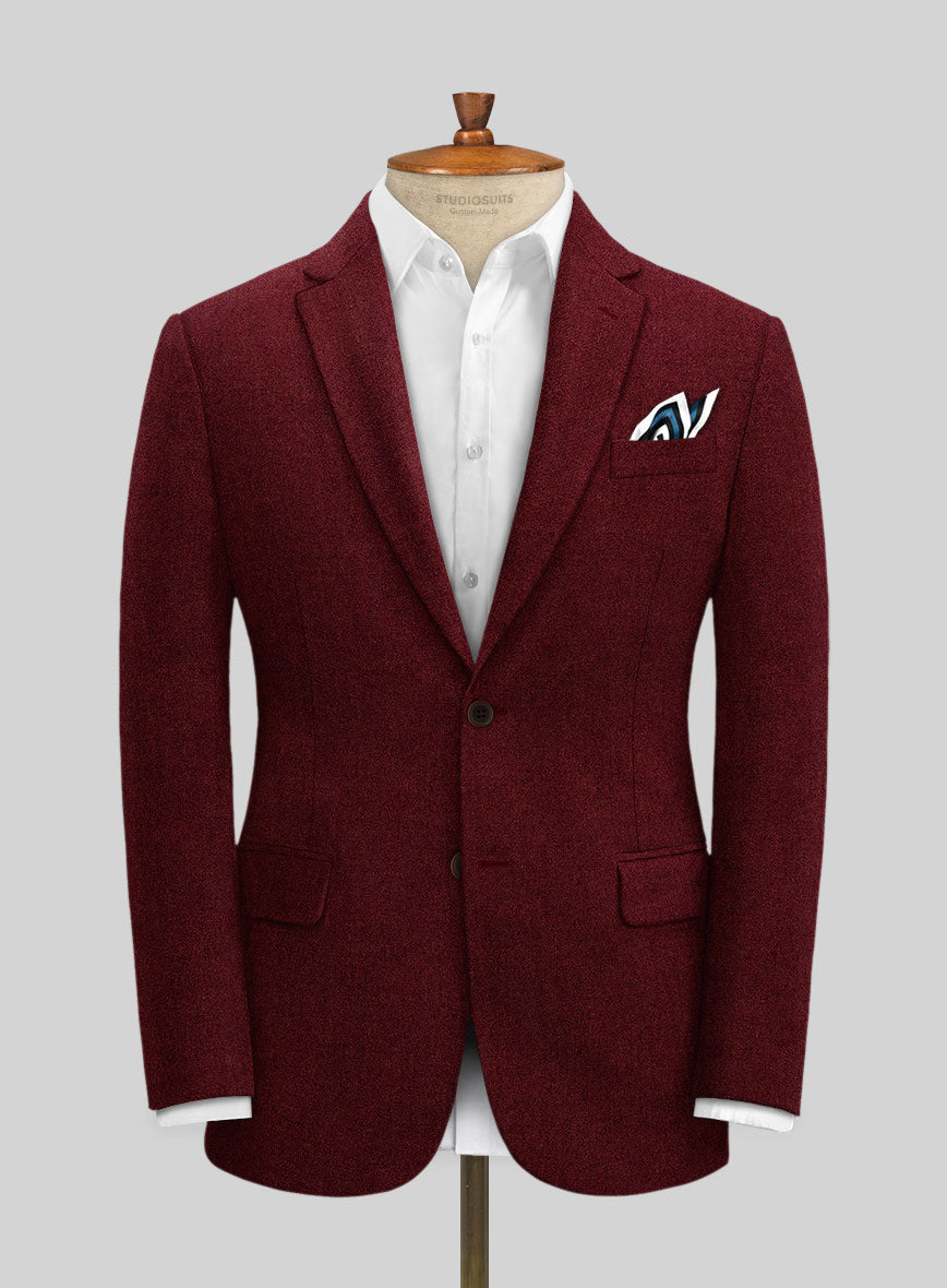 Burgundy tweed blazer best sale