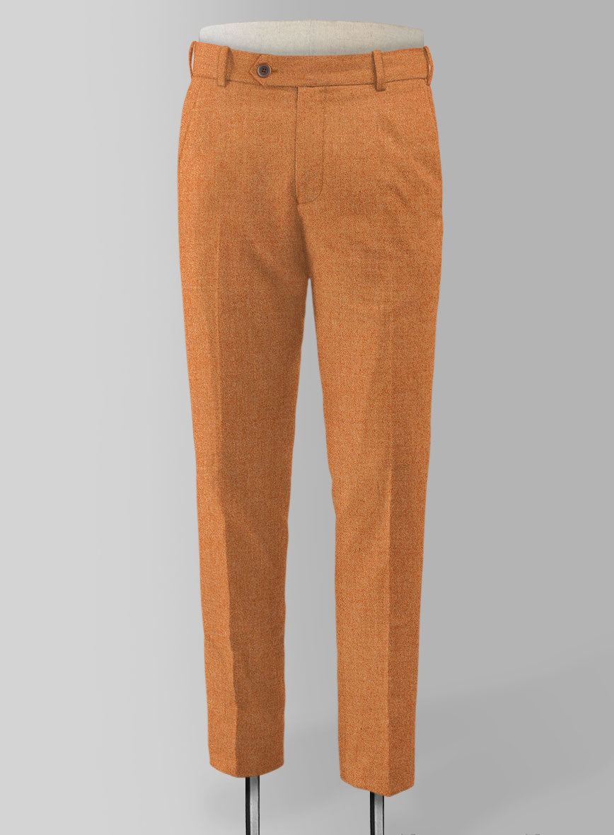 Naples Cocktail Orange Tweed Pants - StudioSuits