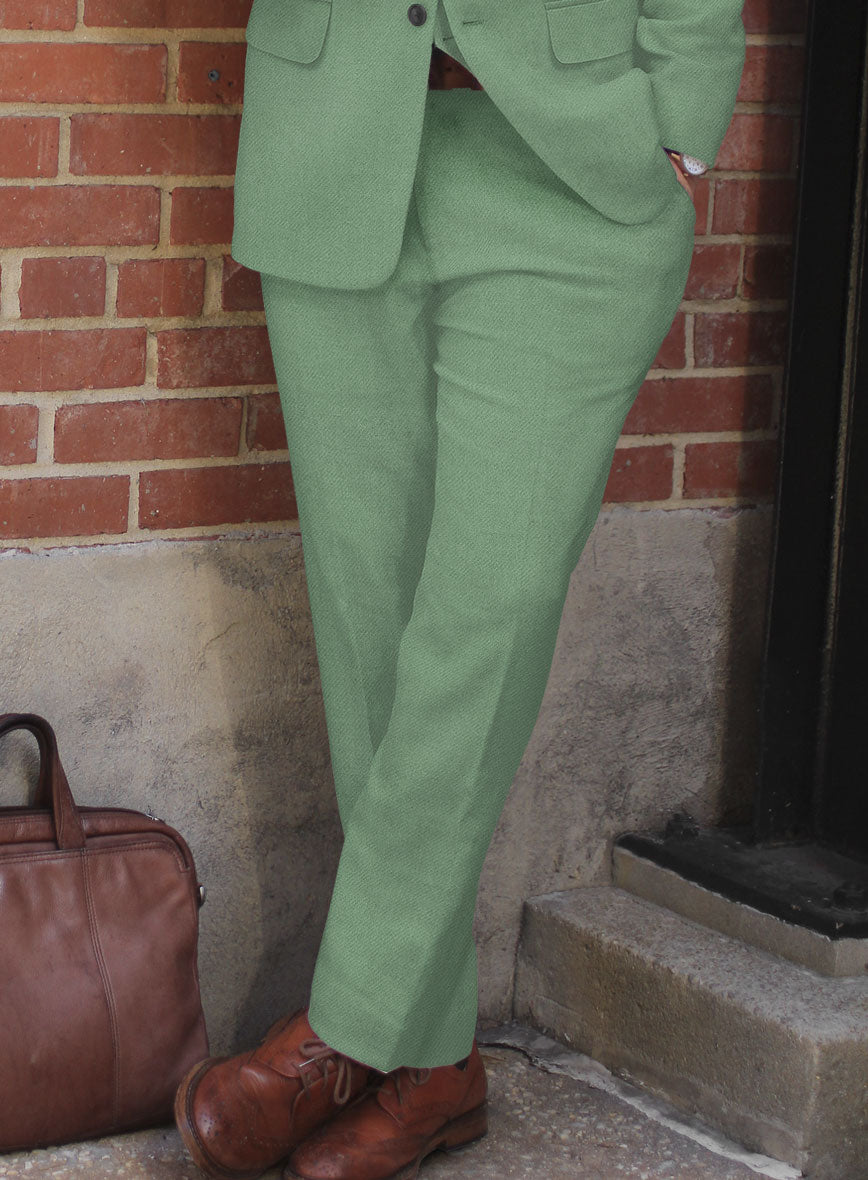 Naples Gabbana Green Tweed Pants - StudioSuits