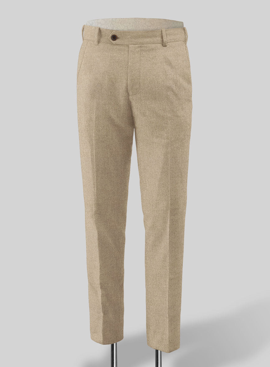 Naples Gondola Beige Tweed Pants - StudioSuits