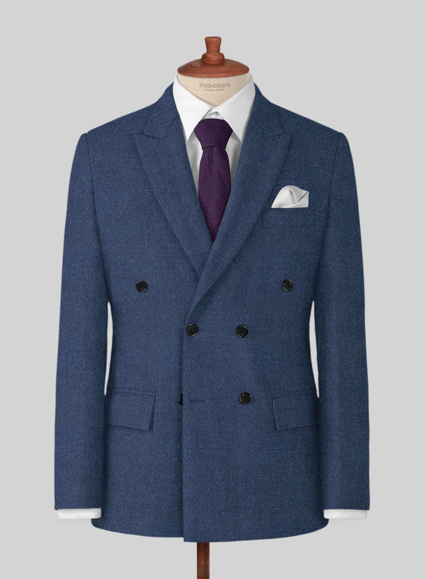 Naples Pacific Blue Tweed Suit - StudioSuits