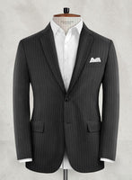 Napolean Windsor Black Stripe Wool Suit - StudioSuits