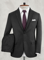 Napolean Windsor Black Stripe Wool Suit - StudioSuits