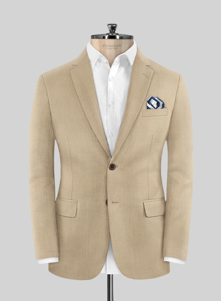 Napolean Biscuit Khaki Wool Jacket - StudioSuits