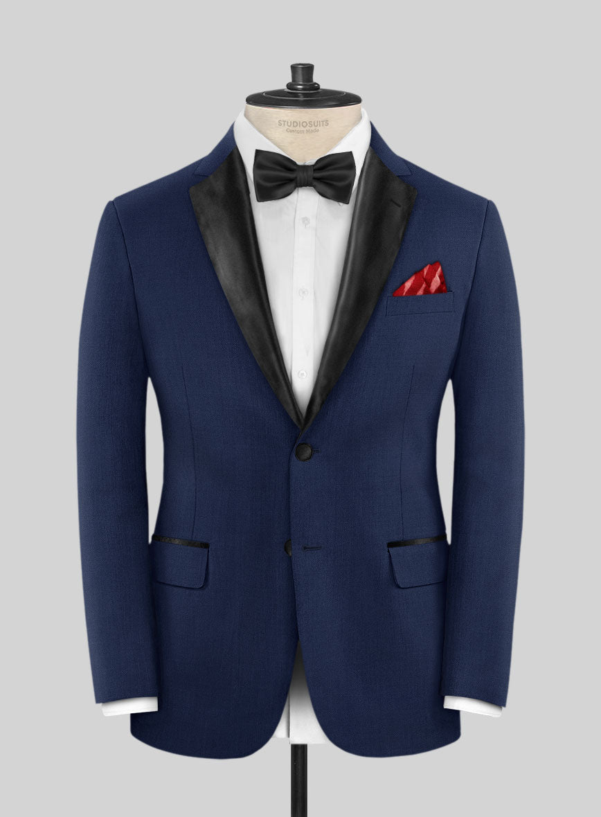 Napolean Bottle Blue Wool Tuxedo Jacket – StudioSuits