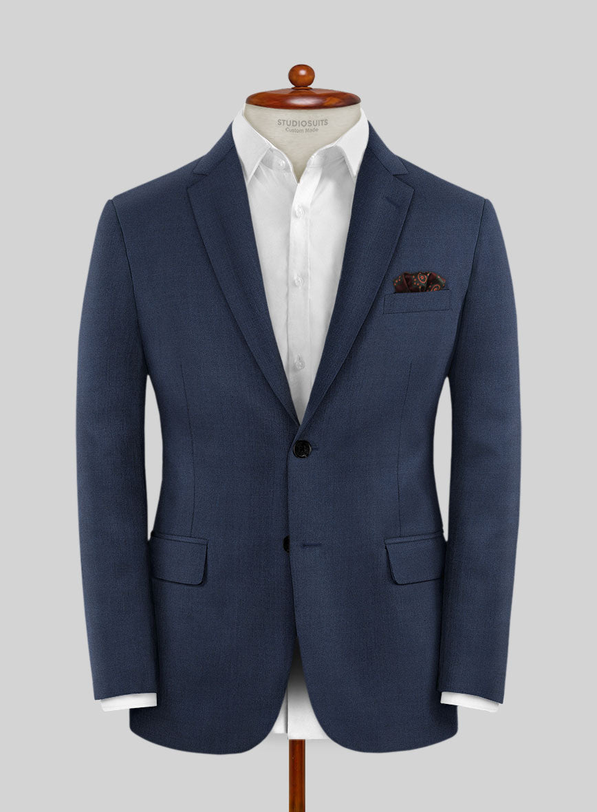 Napolean Cosmic Blue Wool Jacket - StudioSuits