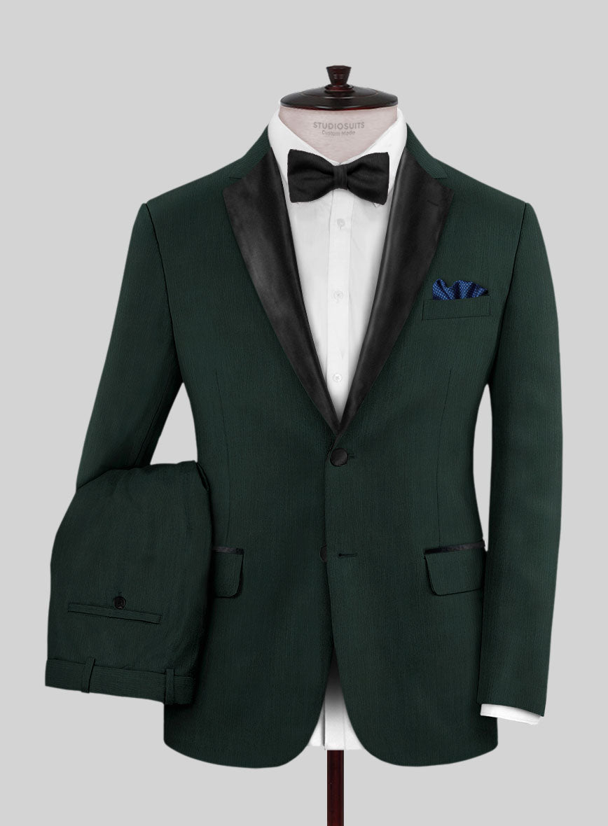 Napolean Intense Green Wool Tuxedo Suit – StudioSuits