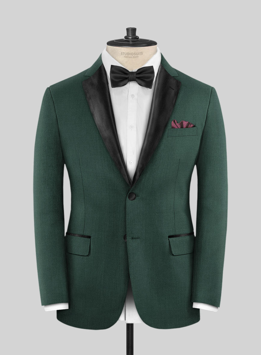 Napolean Jungle Green Wool Tuxedo Jacket – StudioSuits