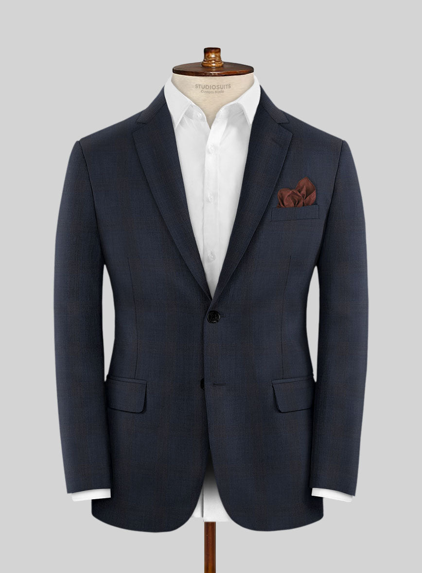 Napolean Knight Blue Check Jacket - StudioSuits