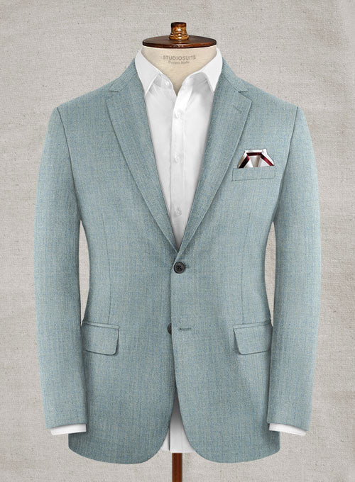 Napolean Stretch Gray Blue Wool Suit – StudioSuits