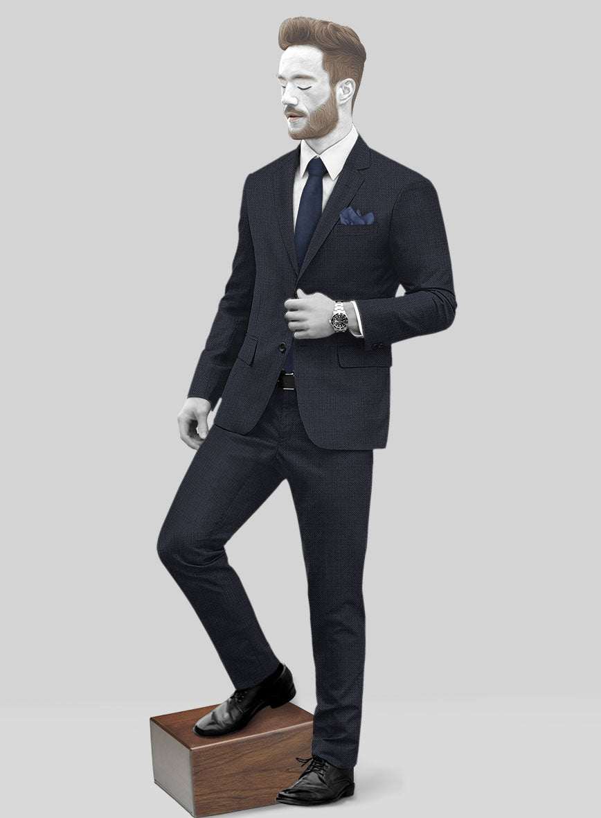 Napolean Retro Navy Wool Suit - StudioSuits