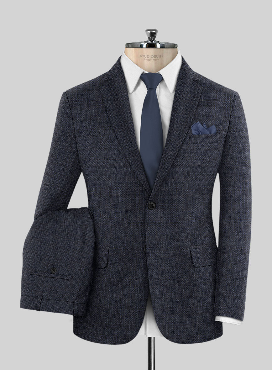 Napolean Retro Navy Wool Suit - StudioSuits