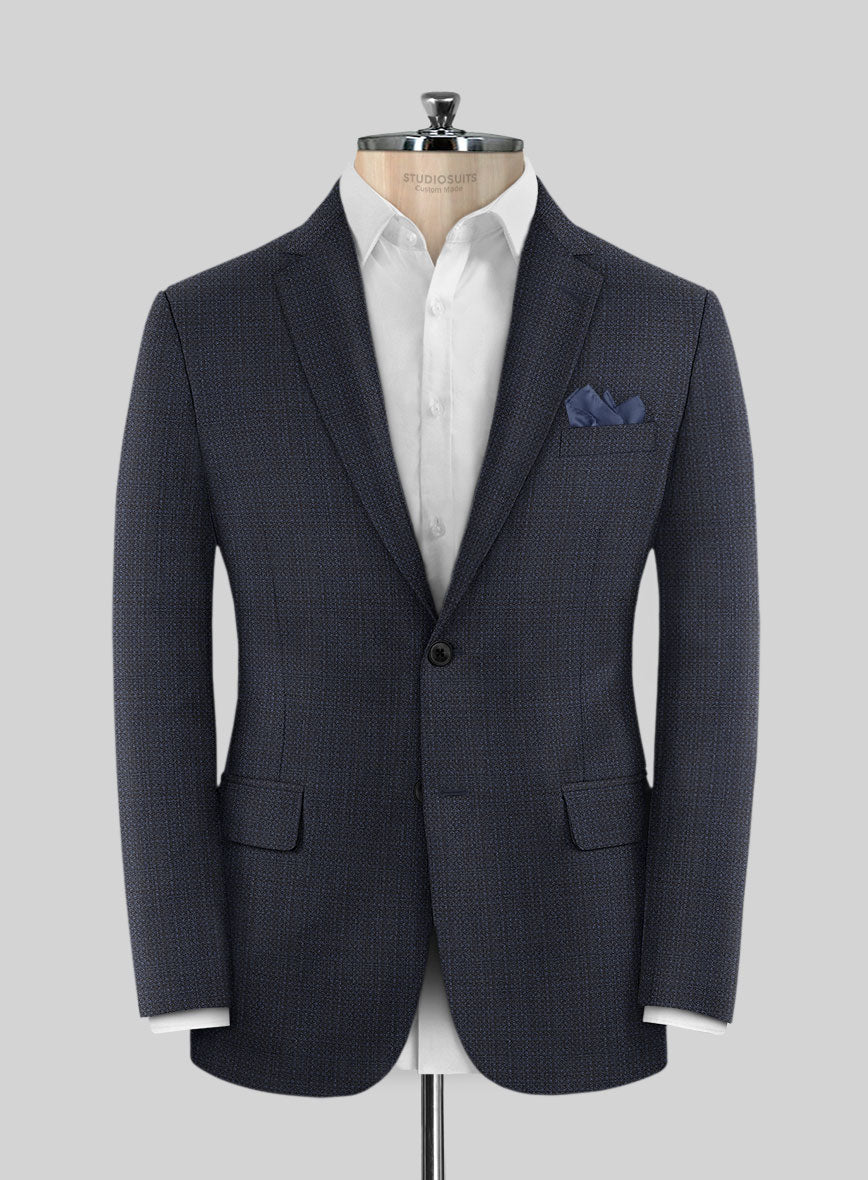 Napolean Retro Navy Wool Suit - StudioSuits