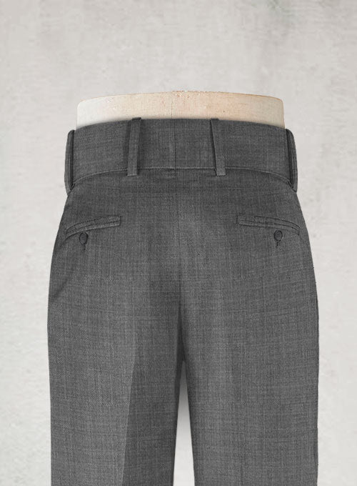 Napolean Sharkskin Gray Double Gurkha Wool Trousers – StudioSuits