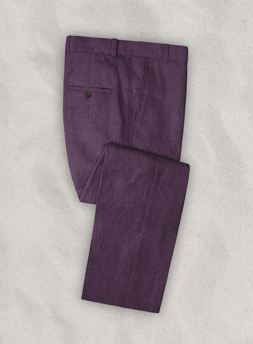 Pure Polish Purple Linen Pants – StudioSuits