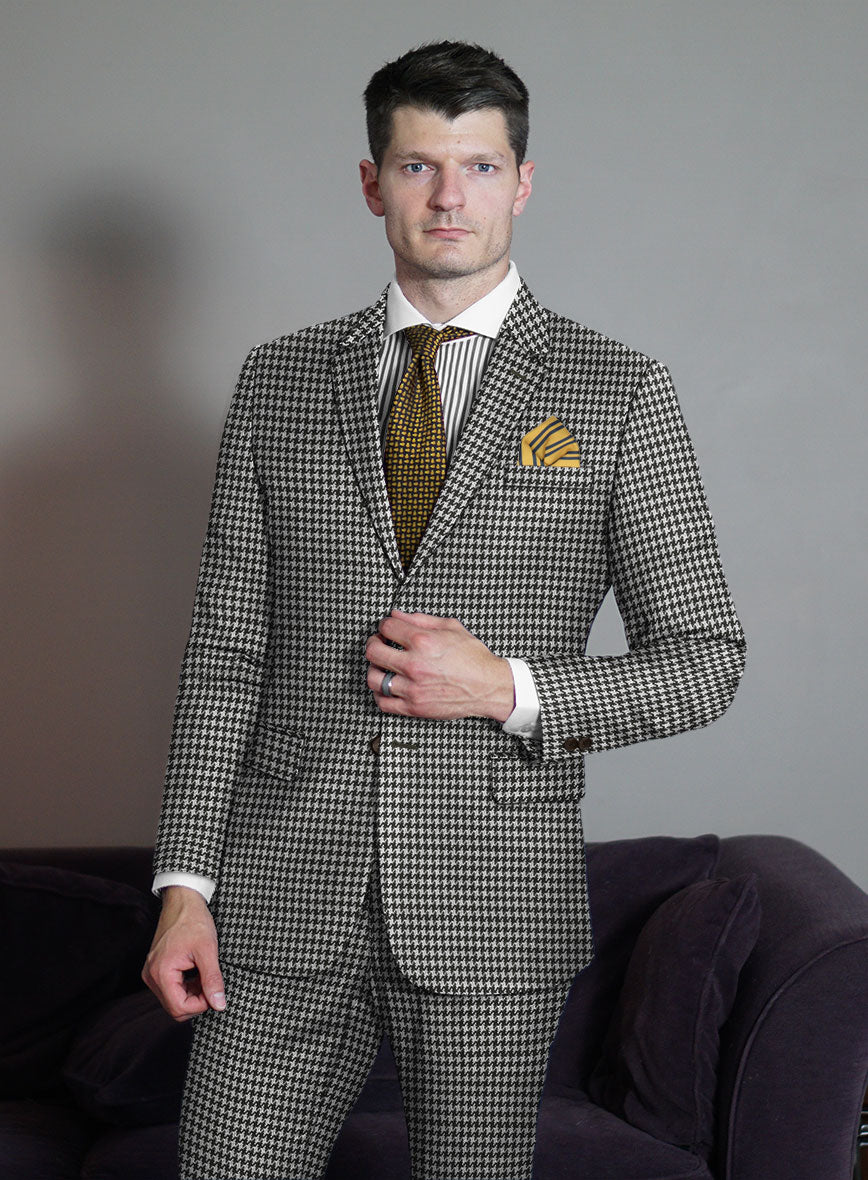 Reda Antina Gray Houndstooth Wool Jacket - StudioSuits