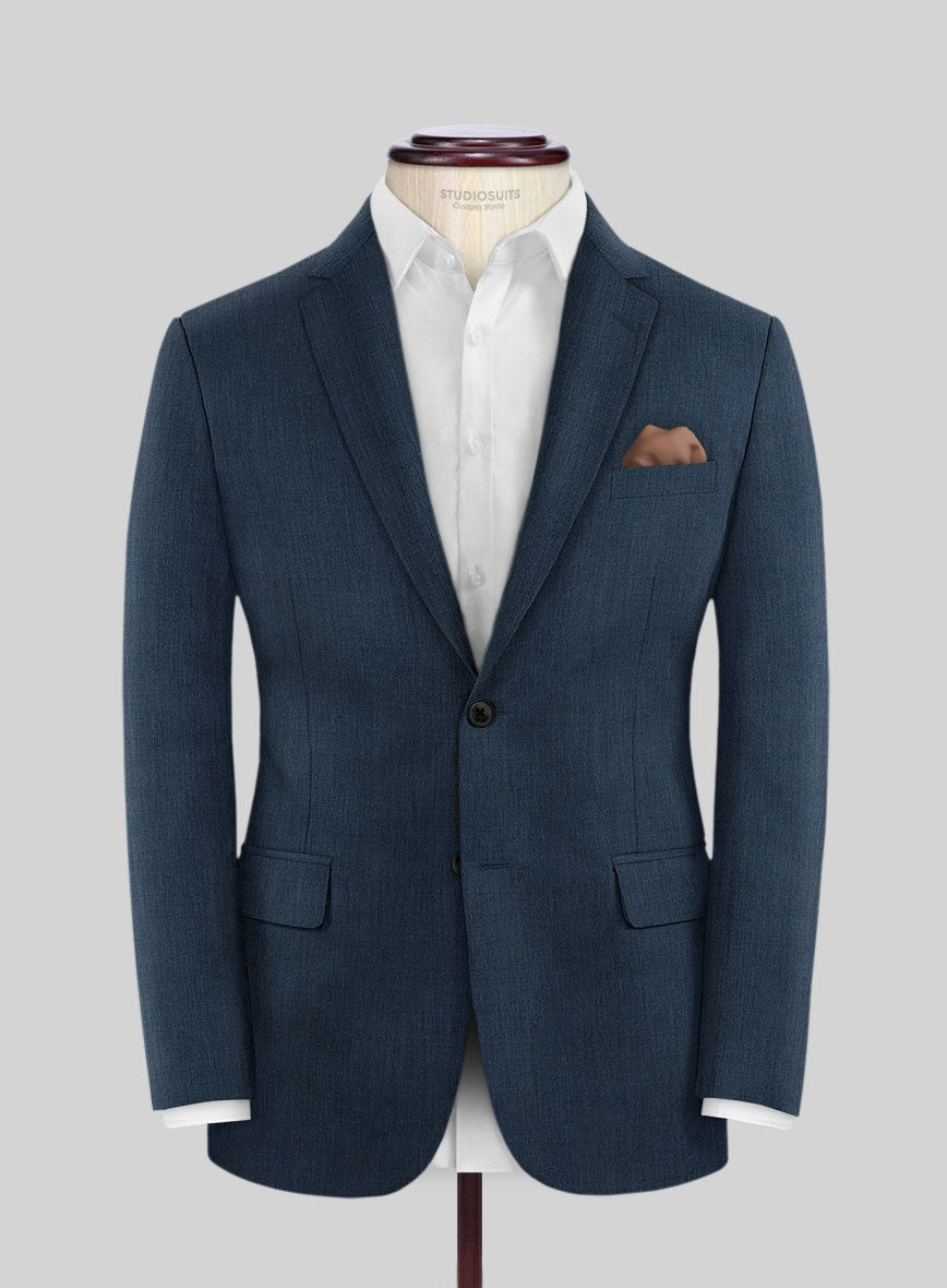 Reda Bond Blue Wool Jacket - StudioSuits