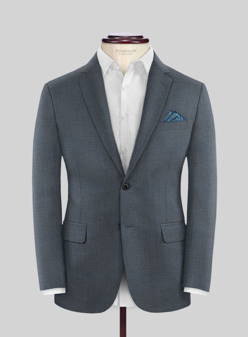 Reda Denim Blue Wool Jacket - StudioSuits