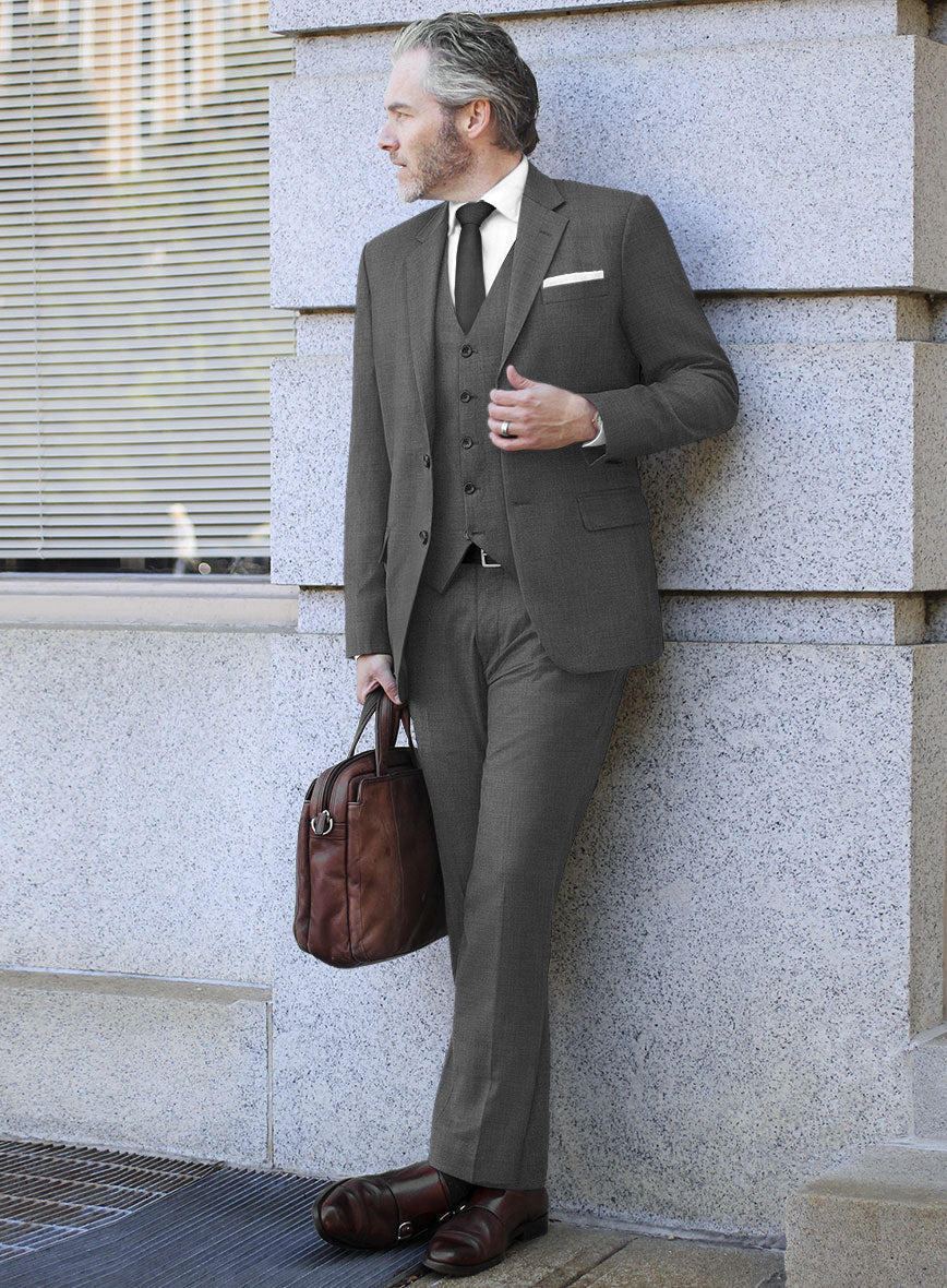 Reda Denim Gray Wool Suit - StudioSuits