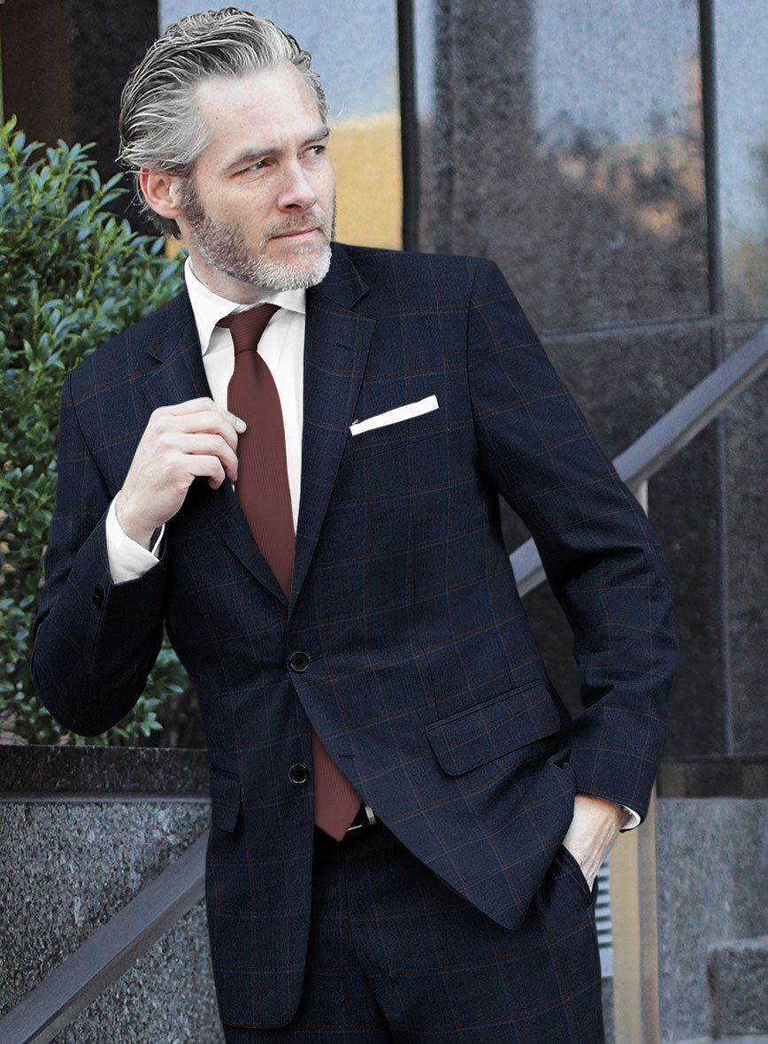 Reda Igidro Blue Checks Wool Jacket - StudioSuits