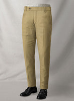 Reda Khaki Pure Wool Pants - StudioSuits