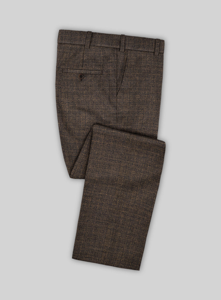 Reda Omiro Brown Wool Pants - StudioSuits