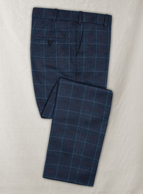 Reda Plume Blue Checks Wool Suit – StudioSuits