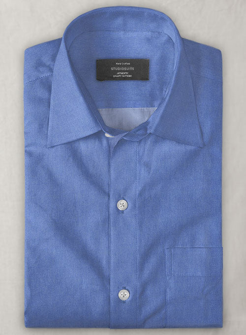 Royal Blue Luxury Twill Shirt - StudioSuits