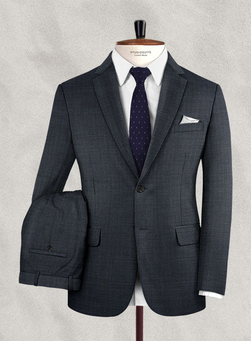 Scabal Cenna Blue Wool Suit – StudioSuits