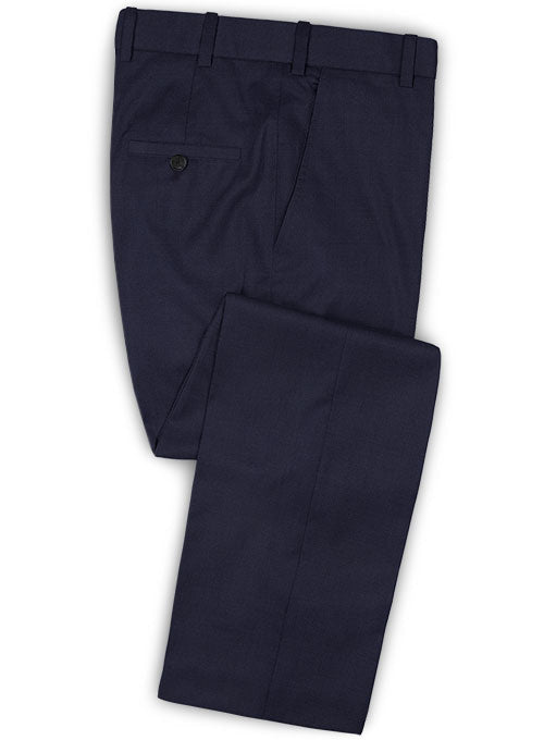 Scabal Dark Navy Wool Pants – StudioSuits