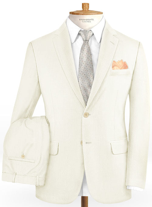 Scabal Ivory Wool Suit – StudioSuits