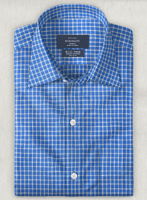 S.I.C. Tess. Italian Linen Gituro Shirt - StudioSuits