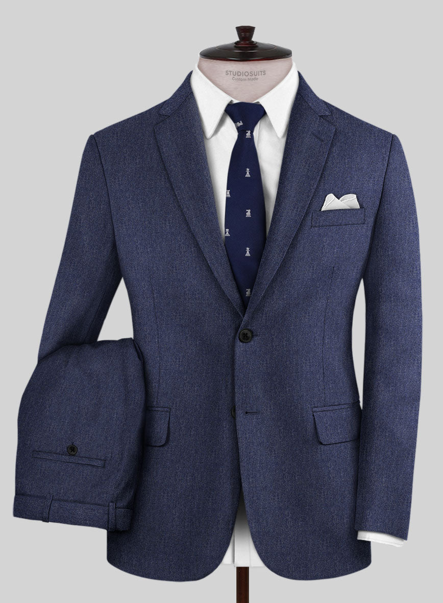 Steel Blue Flannel Wool Suit – StudioSuits
