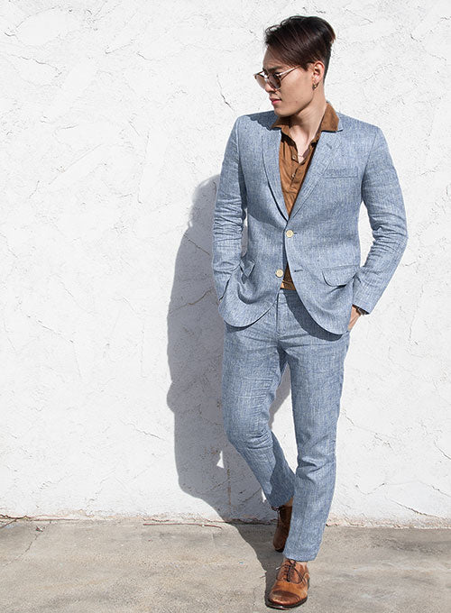 Stockford Blue Linen Suit – StudioSuits