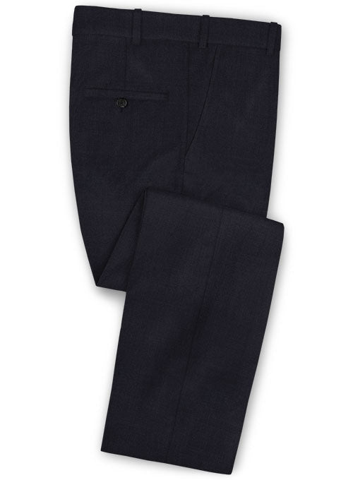 Stretch Midnight Blue Wool Pants – StudioSuits