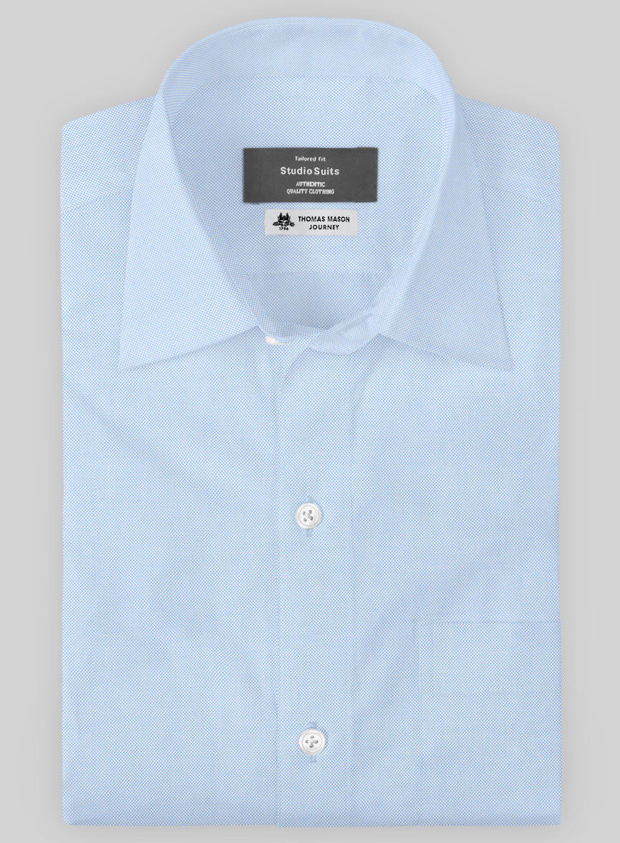 Thomas Mason Blue Oxford Shirt - StudioSuits