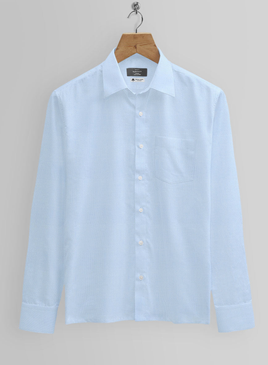 Thomas Mason Blue Oxford Shirt - StudioSuits